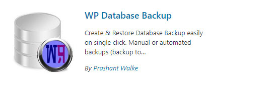 WP DataBase Back Up