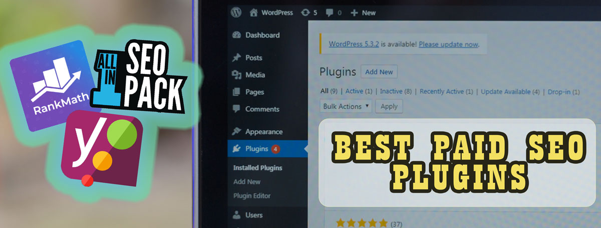 WordPress SEO Plugins on Laptop