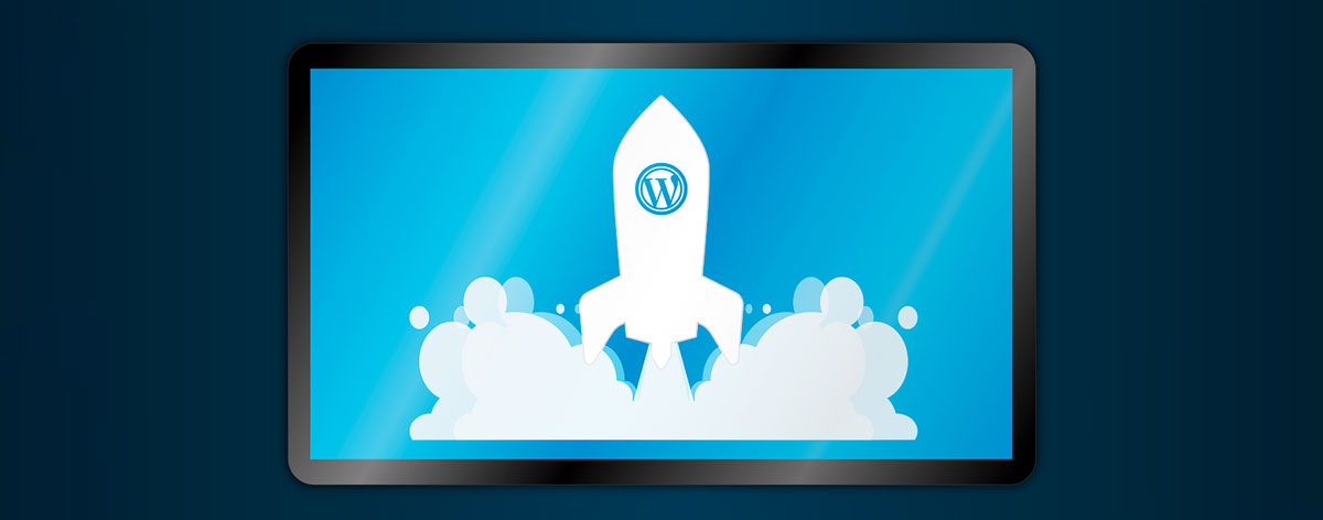 Laptop with WordPress